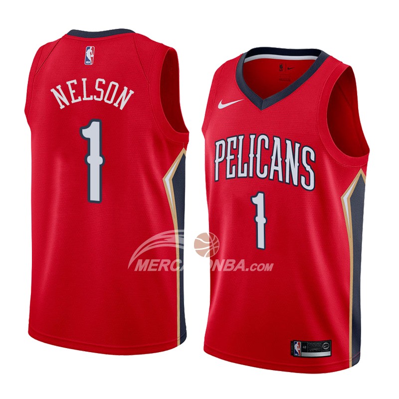 Maglia New Orleans Pelicans Jameer Nelson Statement 2018 Rosso